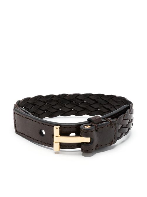 Cedar brown calf leather bracelet TOM FORD | JM001ICL001G1B023